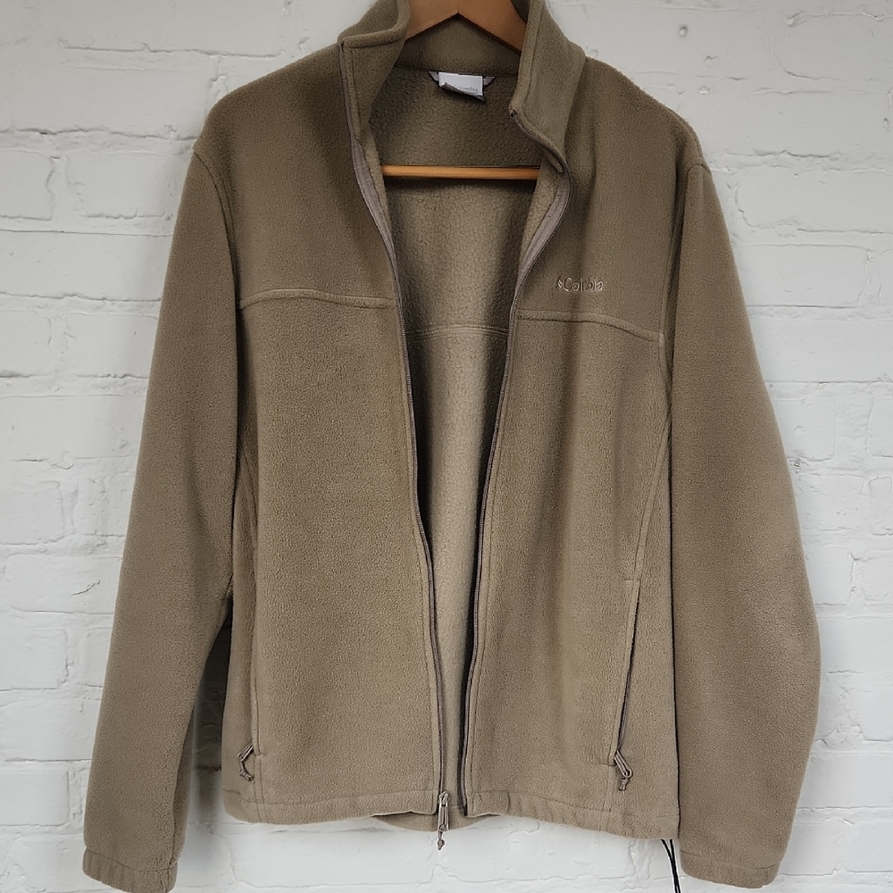 Columbia Taupe Full-Zip Women's Fleece Jacket
